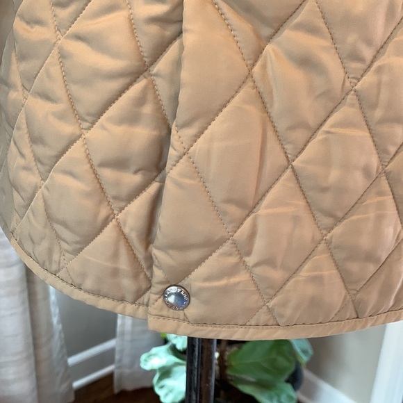 LANDS End quilted tan jacket size Medium - Picture 3 of 7